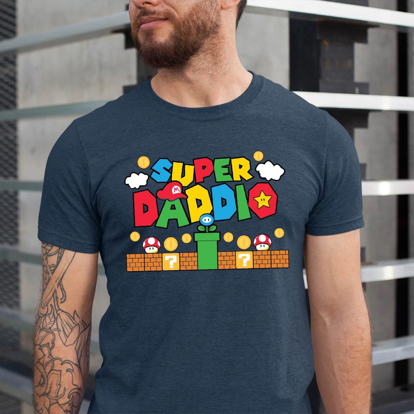 FREE shipping Mario Super Daddio Funny Father's Day shirt, Unisex tee,  hoodie, sweater, v-neck and tank top