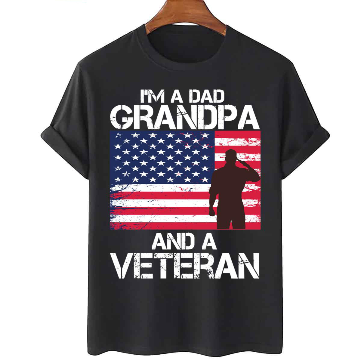 I'm A Dad Grandpa And A Veteran Nothing Scares Me Sweatshirt Father's Day Gift Veteran Dad Shirt Patriotic Veteran Shirt Funny Dad Shirt